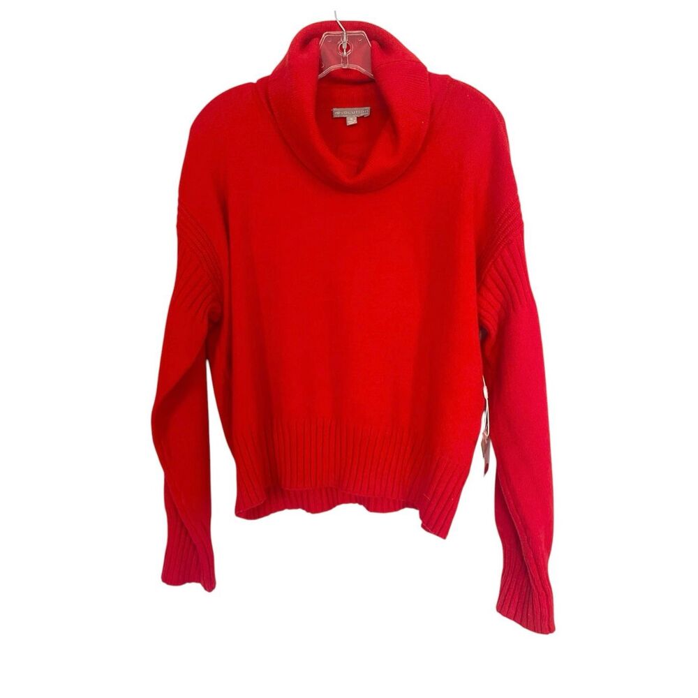 Evolution Solid Red Ultra Soft Knit Sweater Sz XL… - image 2